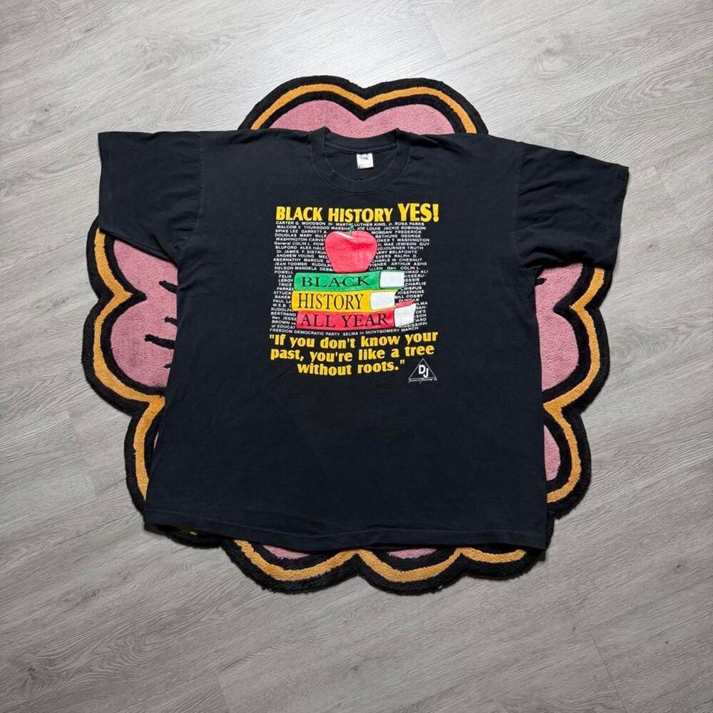Vintage 90’s Black History All Year Double Sided Graphic T-shirt Size 3XL Black